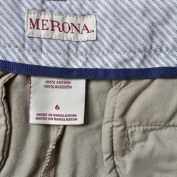 3/$15‎ Merona khaki womens walking shorts size 6 - Picture 6 of 9